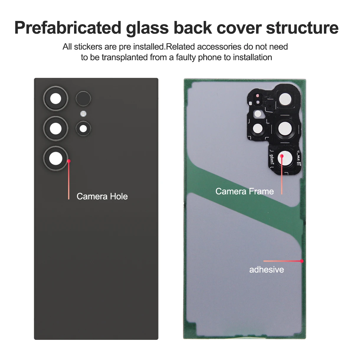 S24 Ultra Glass Battery Cover Rear Door Housing Panel Case Camera Lens Parts For Samsung For S24U Battery Cover thumbnail 2
