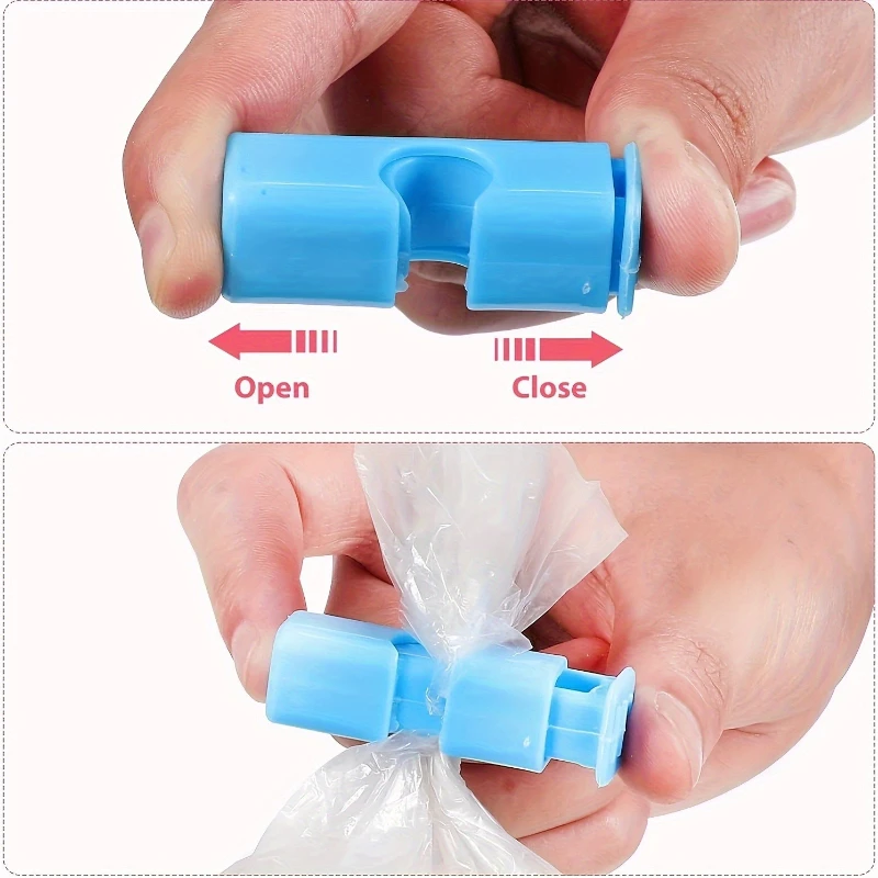 10pcs Food Sealing Clips Spring-Loaded Snack Bread Bag Clamps Reusable Kitchen Sealer for Cereal/Vegetable Storage Bags thumbnail 4