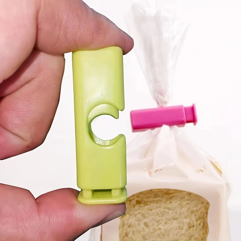 10pcs Food Sealing Clips Spring-Loaded Snack Bread Bag Clamps Reusable Kitchen Sealer for Cereal/Vegetable Storage Bags thumbnail 5