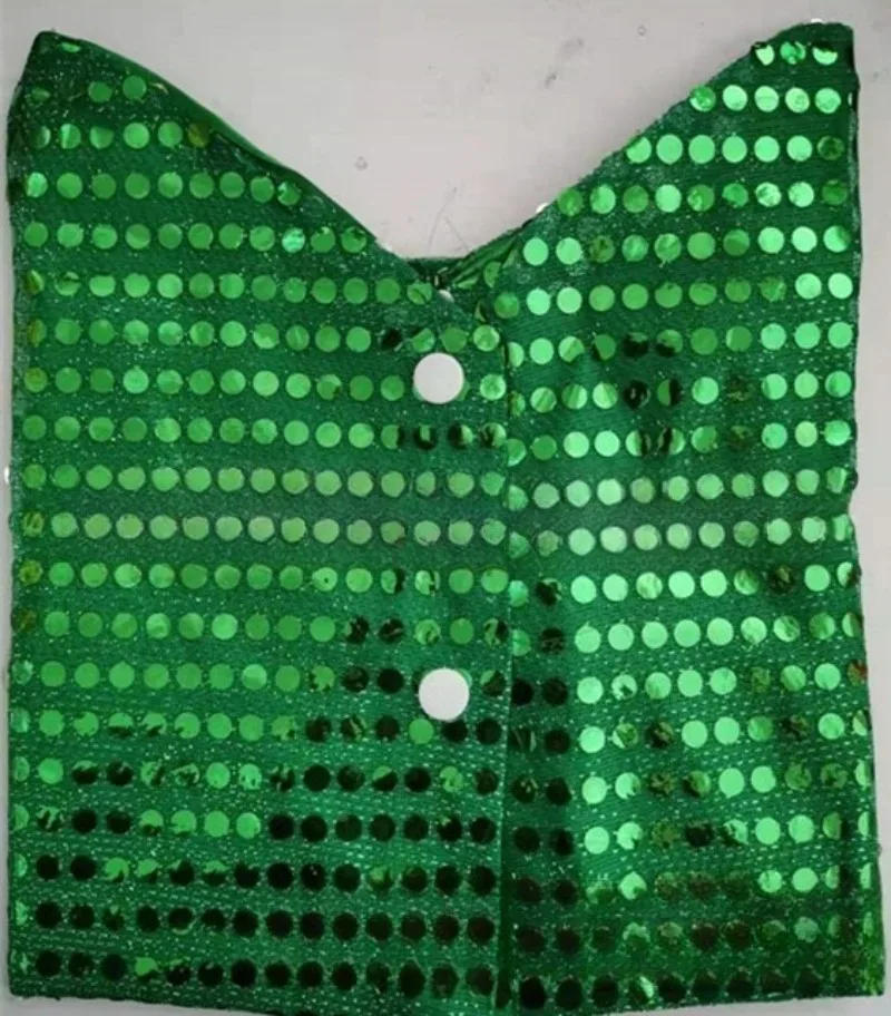 Kids Sequin Hip Hop Vest  Glitter Performance Vest Soft  Stretchy S-L  Reversible Shine for Street Dance  Stage Show thumbnail 6