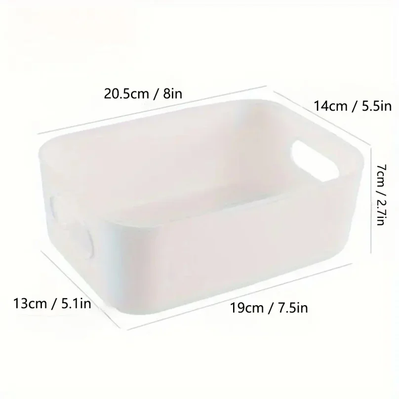10pcs Large Capacity Storage Box with Cover Household Plastic Toy Storage Basket Snack Sundries Storage Box Desktop Organizer thumbnail 3