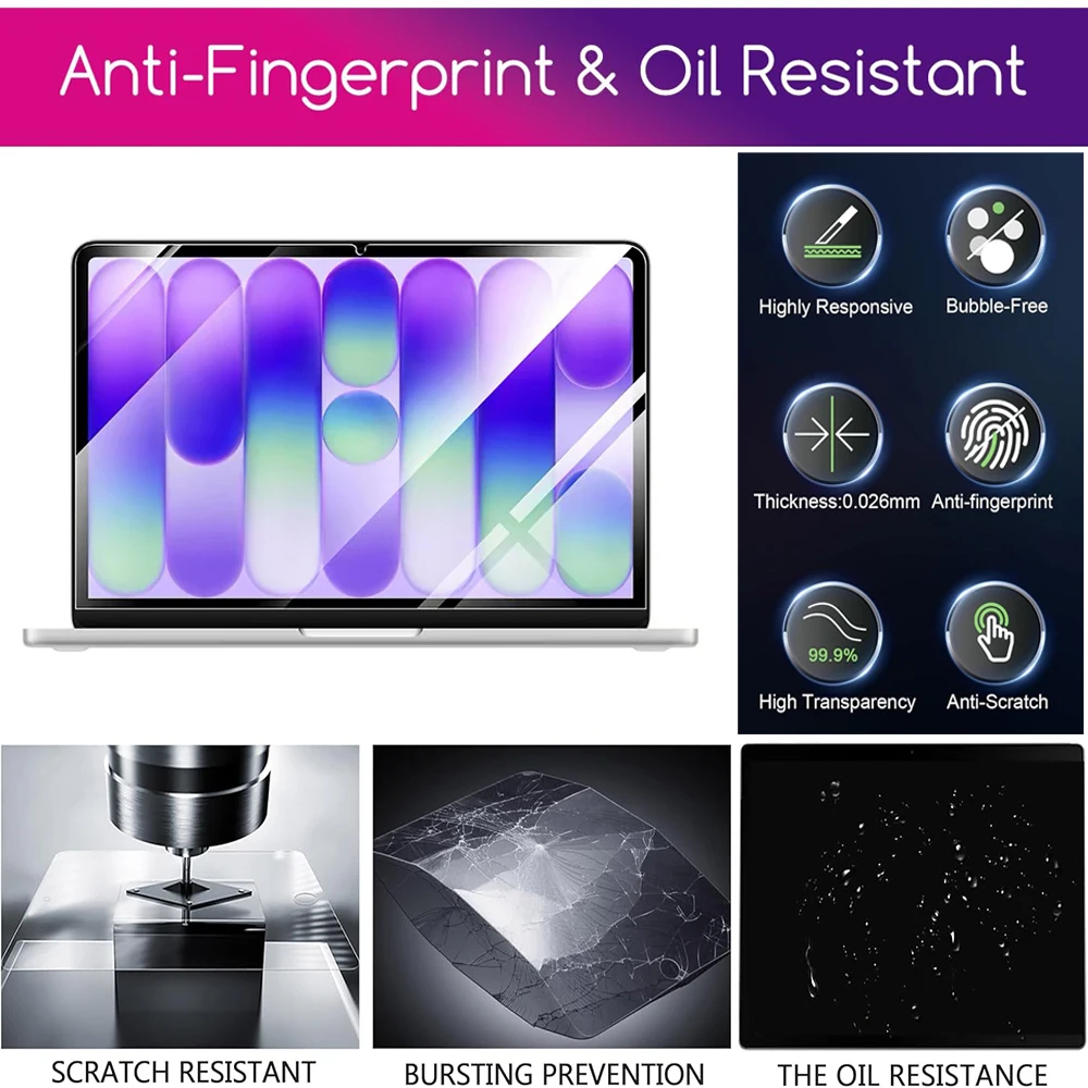 Tempered Glass Screen Protector For Apple MacBook Neo 2026 Accessories HD 0.3mm Anti Scratch Protector For Macbook Neo 13-inch thumbnail 2