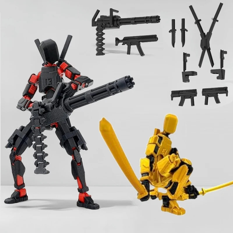 T13 Titan 13 Action Figure Set Robot Action Figure 3D Printed Robo 13 Action Fidget Toys For Collectors Desktop Decorations thumbnail 4