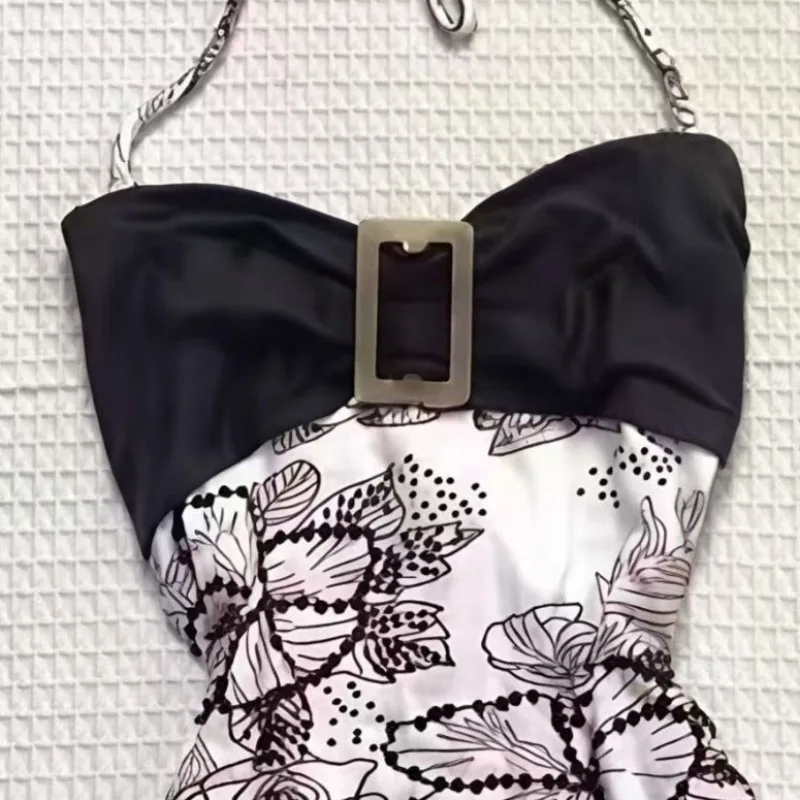Retro Halter Top American Punk Hottie Halter Vest Harajuku Aesthetic Print Camisole Summer Splicing Design Tees Street Clothing thumbnail 3