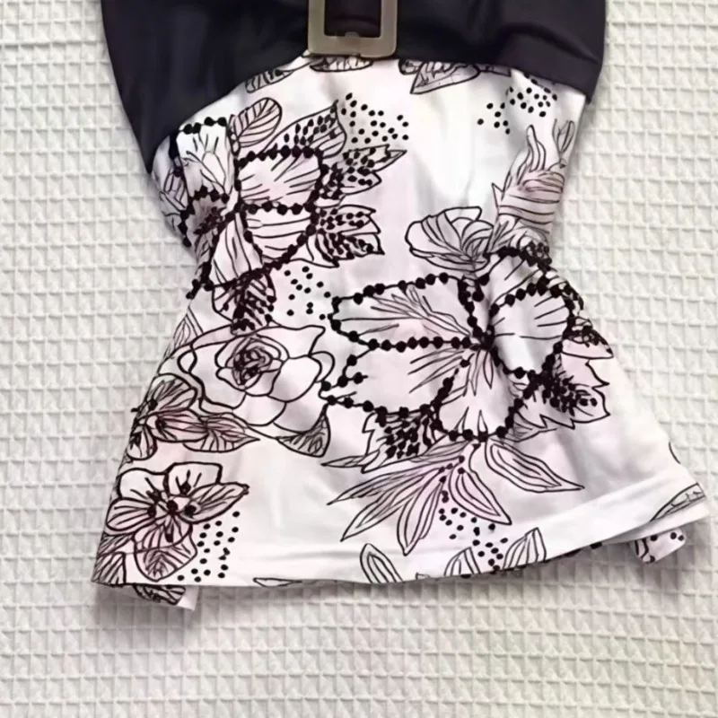 Retro Halter Top American Punk Hottie Halter Vest Harajuku Aesthetic Print Camisole Summer Splicing Design Tees Street Clothing thumbnail 4