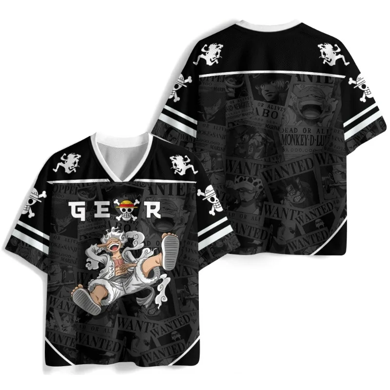 2026 _ New Style _ Fashion _ One Piece Anime _ Fun Jerseys _ Luffy _ Campus Style Short Sleeves _ Sports Style Mesh Fabric thumbnail 3