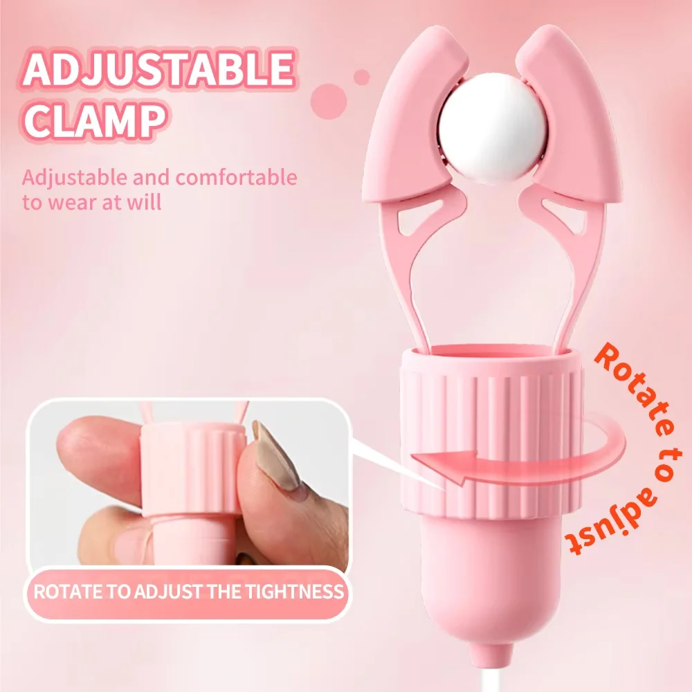 Nipple Clip Vibrating Breast Massage Female Tongue Licking Sucking Vibrator Clitoris Stimulator Adult Female Sex Toys thumbnail 4