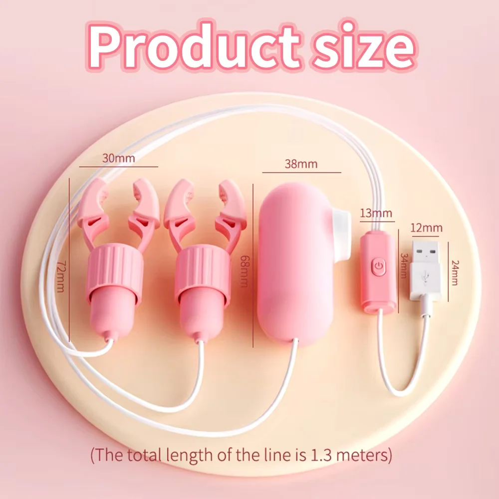 Nipple Clip Vibrating Breast Massage Female Tongue Licking Sucking Vibrator Clitoris Stimulator Adult Female Sex Toys thumbnail 6