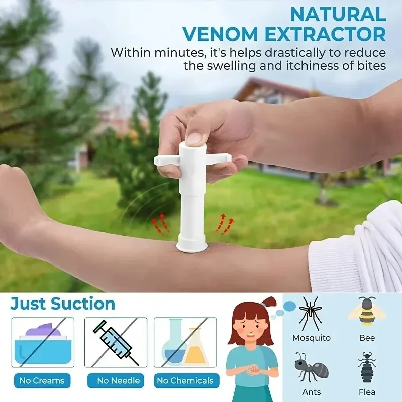 Venom Extractor Outdoors Snake Insect Bite First Aid Kit Outdoor Emergency Survival Vacuum Detox Pump Poisoning Emergency Tools thumbnail 4