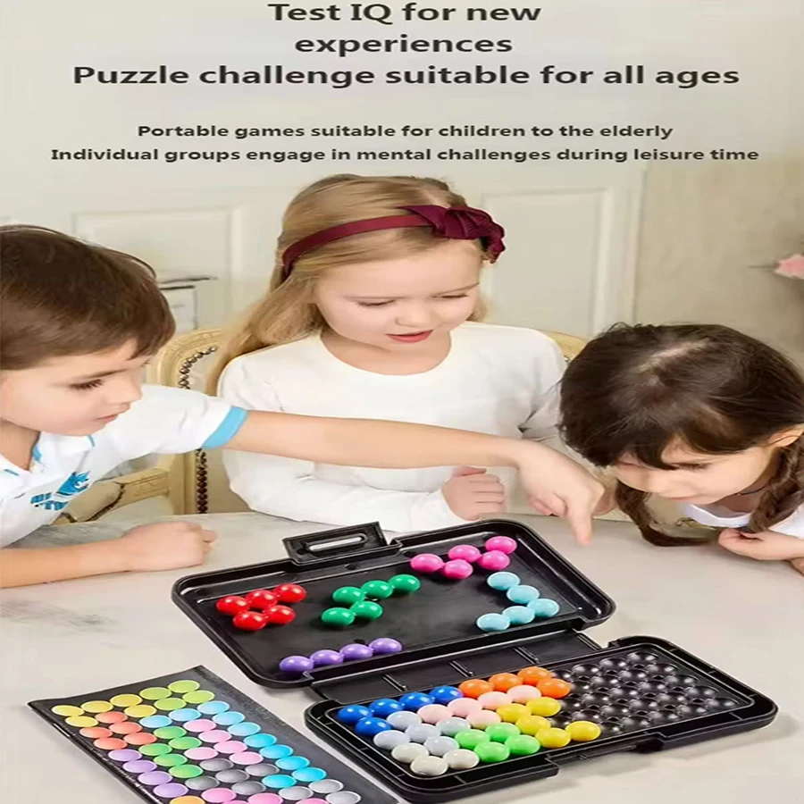 3D Challenges IQ Puzzle Board Game Classic Pyramid Plate Pearl Logical Mind For Children Pyramid Beads Montessori Toys Gifts thumbnail 4