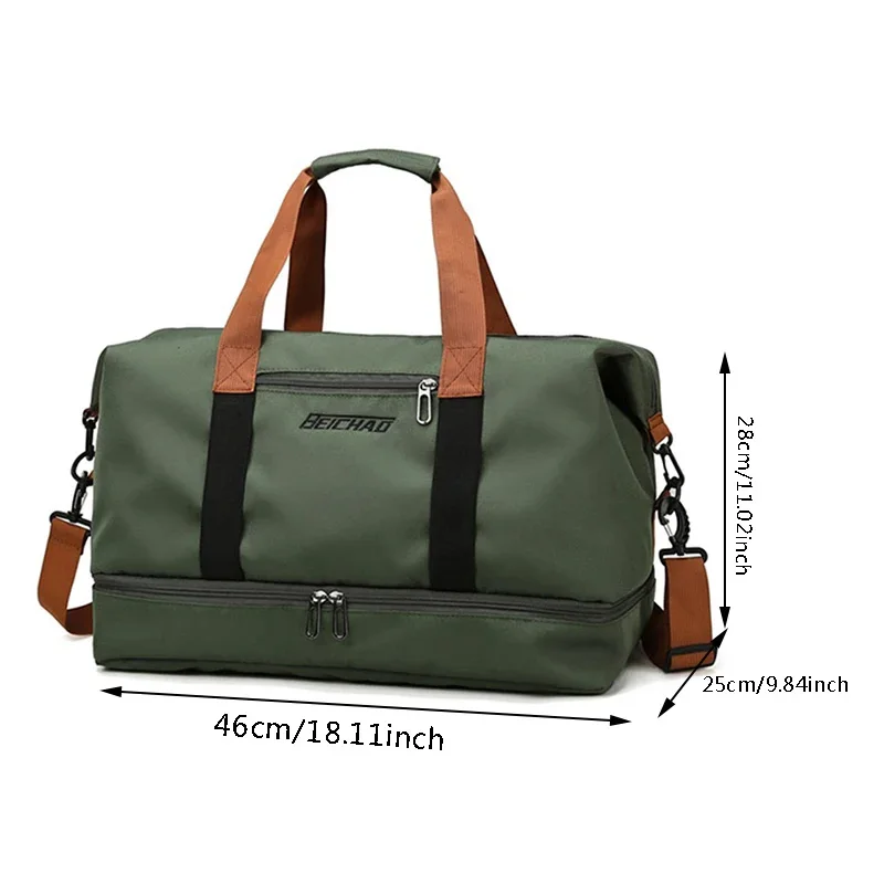 Expandable Duffle Bag Traveling Dry Wet Separation Luggage Bag Portable Weekend Bags Waterproof Fitness Gym Bag With Shoes Pack thumbnail 4