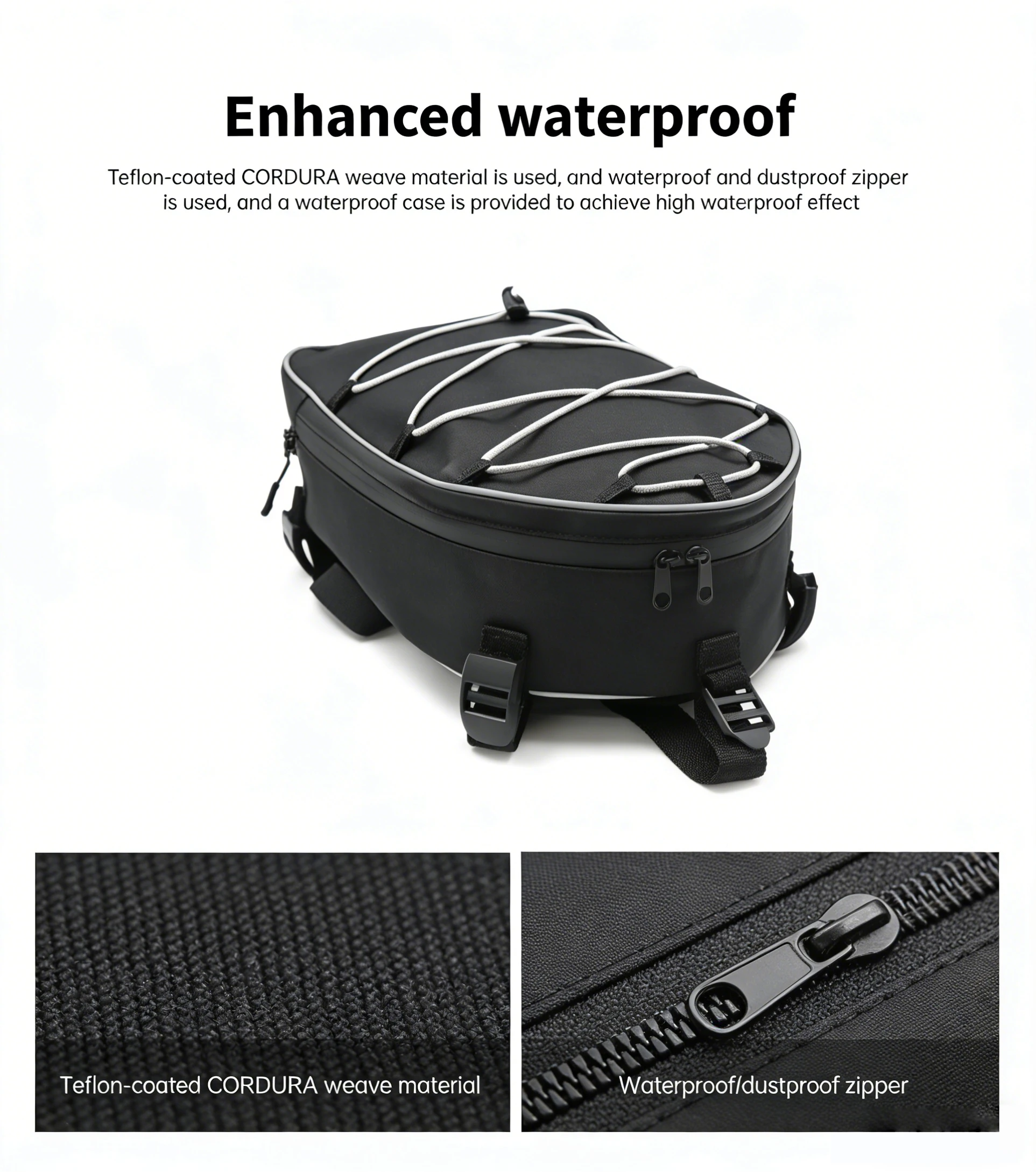 For Ducati Desert X/V2/Rally Motorcycle Tail Bag Rear Seat Bag Waterproof High Capacity Universal Parts DESMO450 MX DESMO450 EDX thumbnail 4