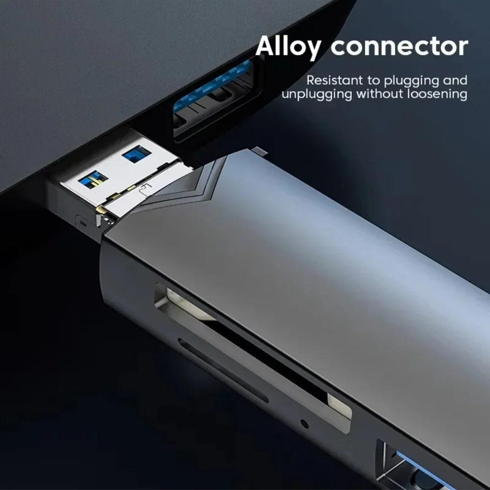 Multifunction USB 3.0 Type C Card Reader 6 in 1 OTG Adapter TF SD U Disk Memory Card Reader for Phone Laptop Computer thumbnail 5