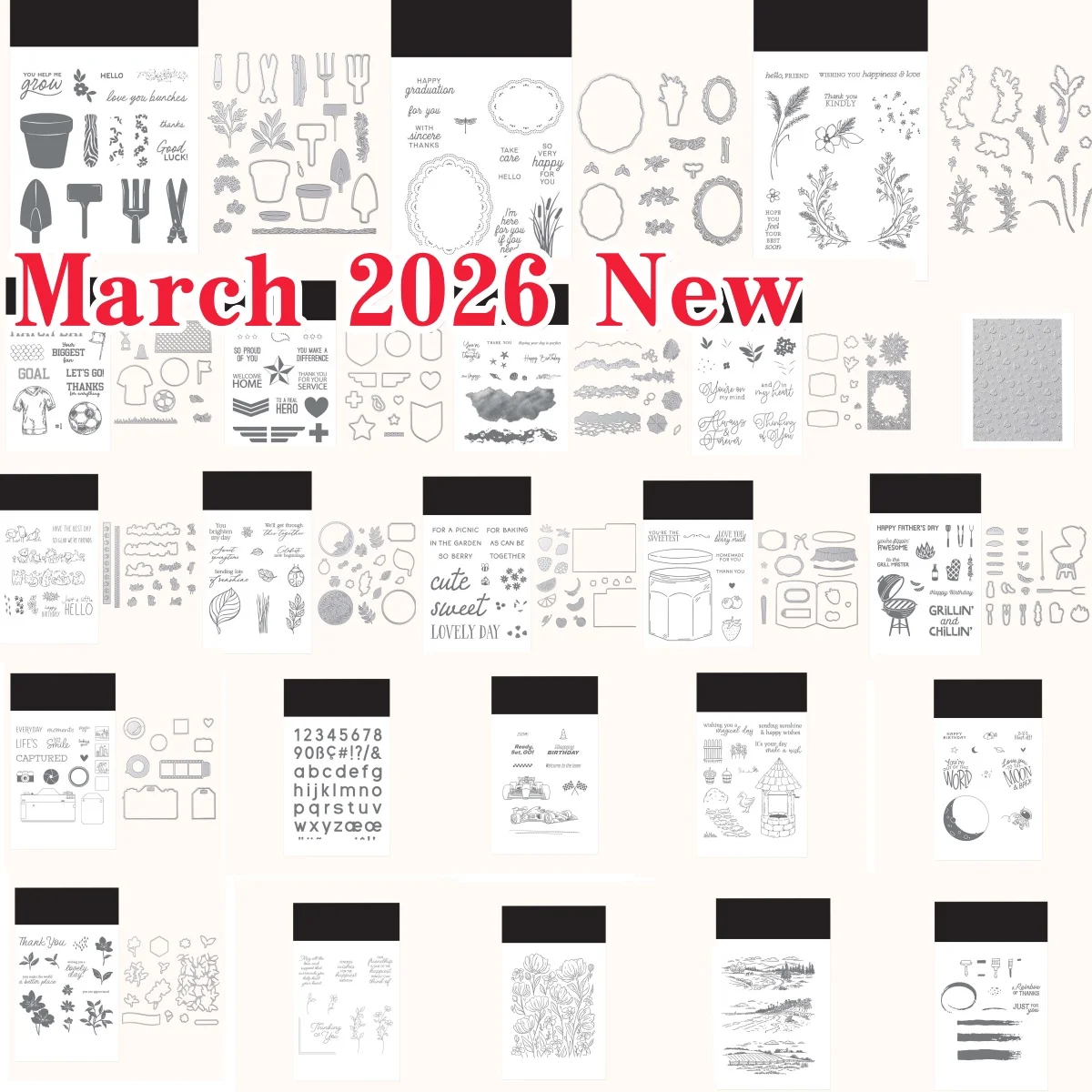 2026 March New Scrapbooking Floral Tools Clear Stamp Cut Die Hot Foil for DIY Photo Album Decor Supplies Paper Cards Crafts
