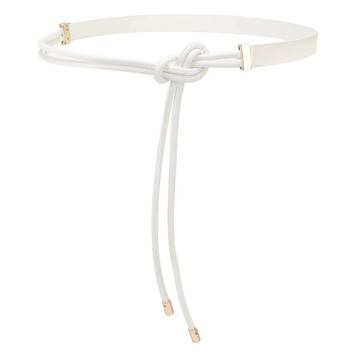 Korean Style Elastic Waist Tie Rope Belt for Women, Simple Versatile Decorative Leather Rope Knot Belt thumbnail 2
