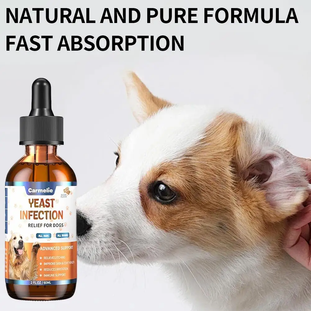 60ML Dog Pet Vitamin Drops Gentle Care Supplement To Maintain Healthy Coat and Skin Pet Ear Drops, Ear Cleansers thumbnail 3