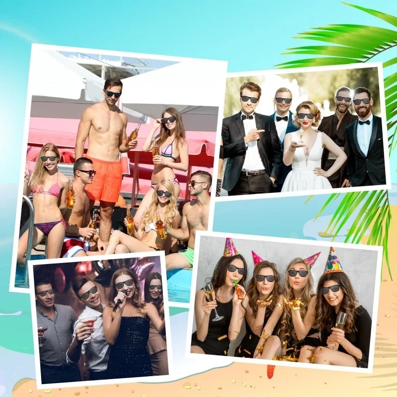 1-60Pcs Square sunglasses Bride and groom Shower Bridesmaid Gifts Wedding Supplies Bachelorette Party Gift Rice nail sunglasses thumbnail 4
