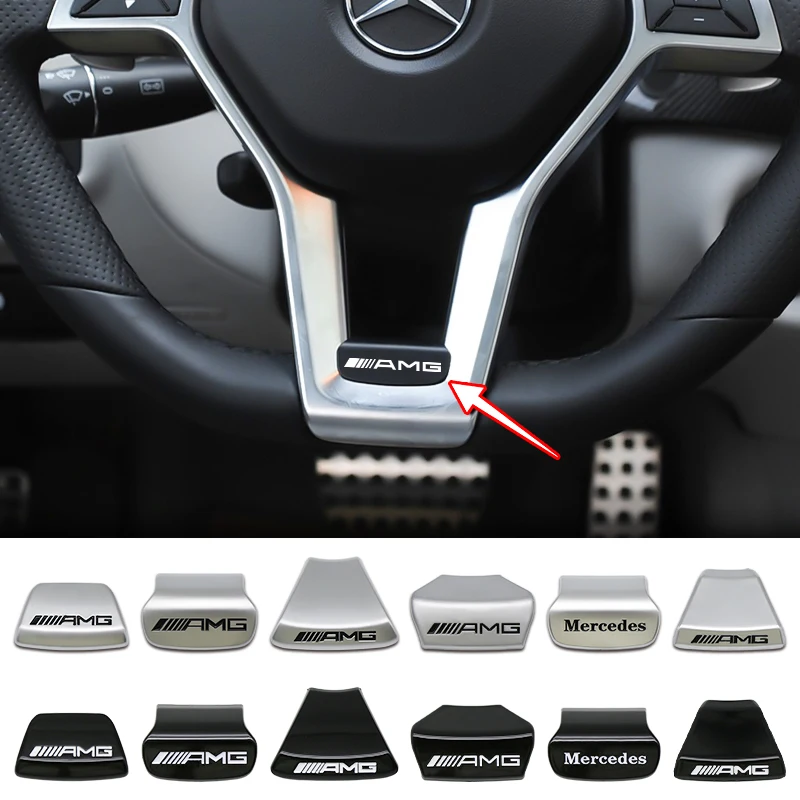 3D Car Steering Wheel Emblem Sticker Interior Badge Accessorie For Mercedes Benz AMG W205 W168 W108 AMG W176 W204 W212 GLC thumbnail 2