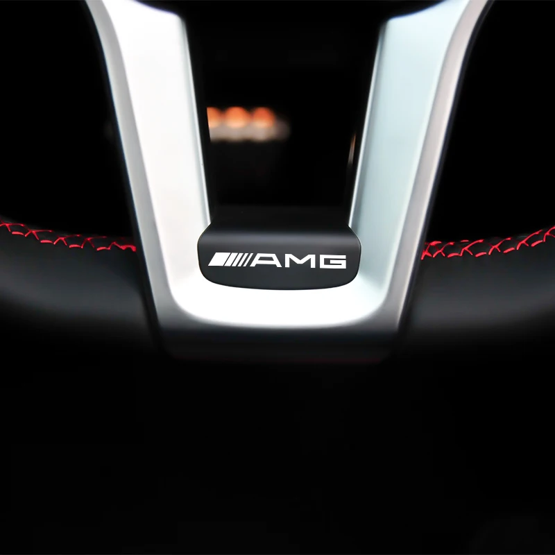 3D Car Steering Wheel Emblem Sticker Interior Badge Accessorie For Mercedes Benz AMG W205 W168 W108 AMG W176 W204 W212 GLC thumbnail 5