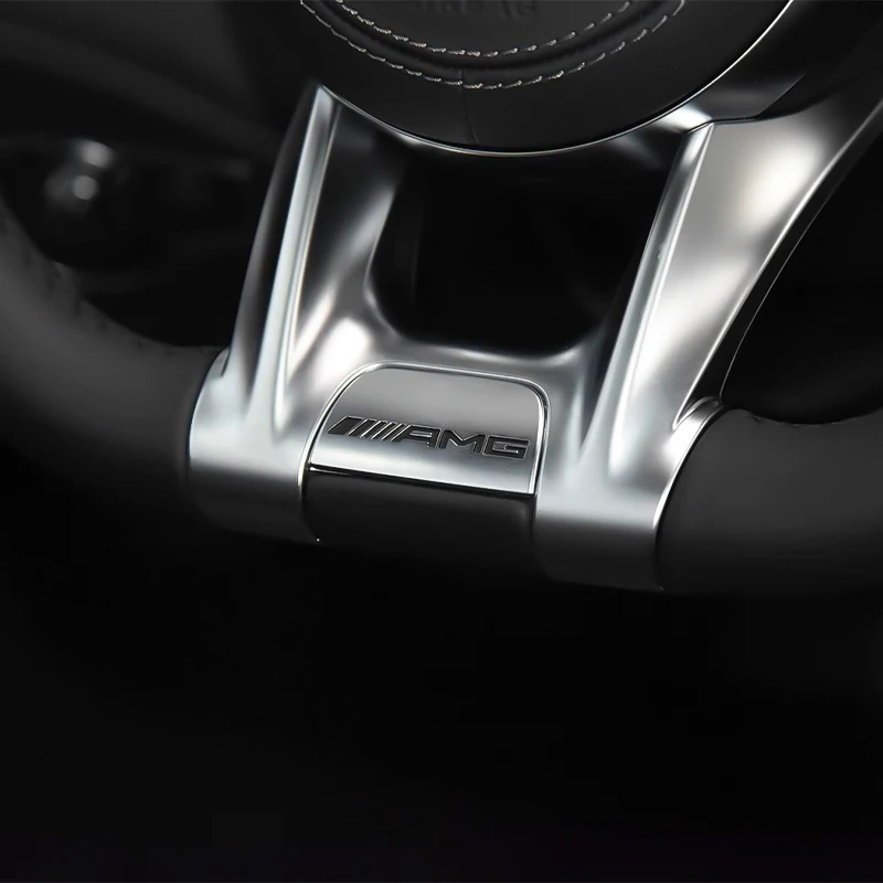 3D Car Steering Wheel Emblem Sticker Interior Badge Accessorie For Mercedes Benz AMG W205 W168 W108 AMG W176 W204 W212 GLC thumbnail 4