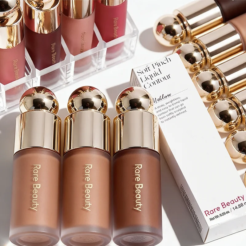 Rare Beauty 3D Face Contour Liquid Bronzer Shade Smooth Highlight Mirror Lasting Natural Nose Shadow Waterproof Brighten Makeup