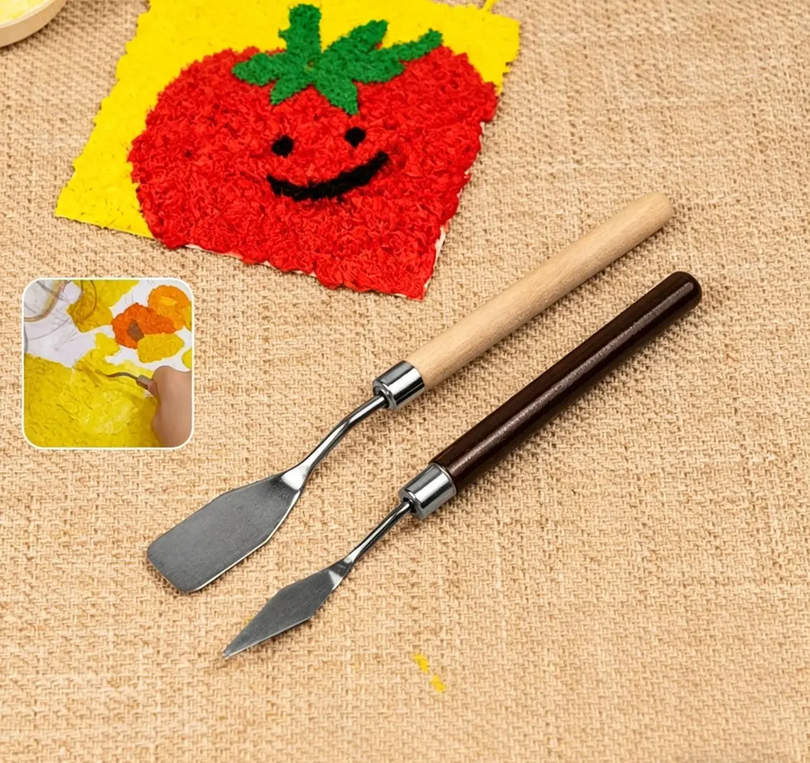 Pulp Painting DIY Tool Set, Paper Art Stamping & Pinching Craft Kit with Tweezers Needles for Handmade Creation thumbnail 4