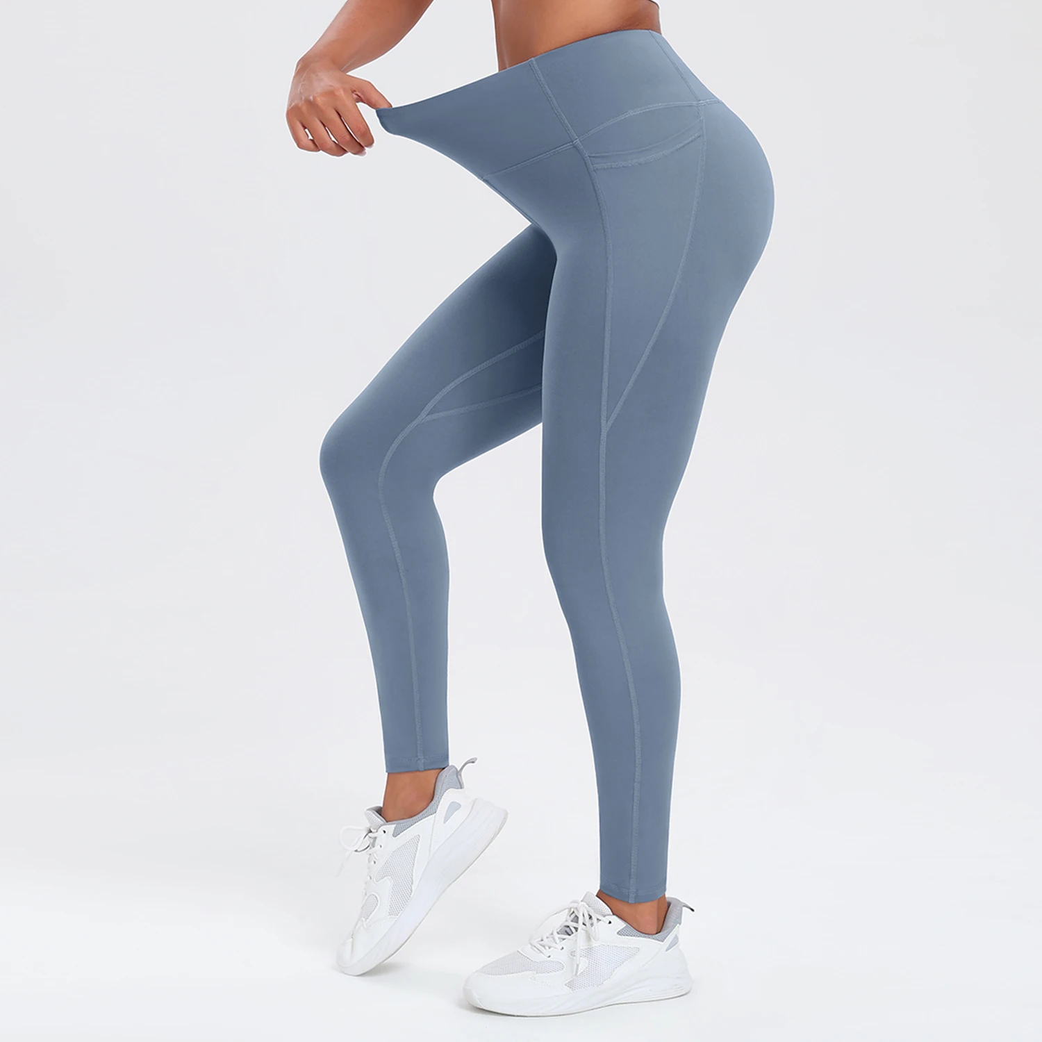 Women Yoga Pants with Pockets Butt Lifting Tummy Control Sports Leggings High Waist Fitness Tights Gym Clothing Sportswer thumbnail 5