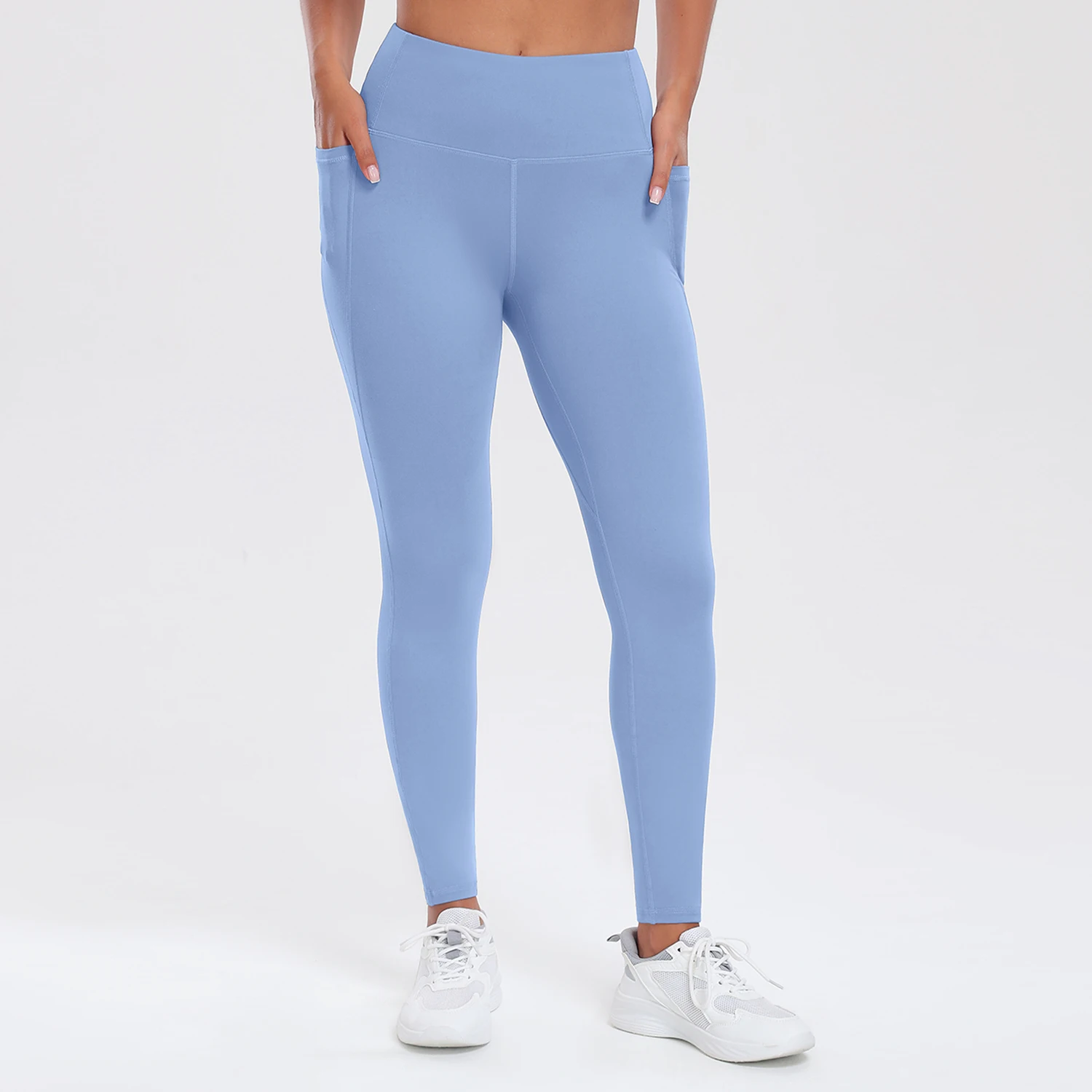 Women Yoga Pants with Pockets Butt Lifting Tummy Control Sports Leggings High Waist Fitness Tights Gym Clothing Sportswer thumbnail 4