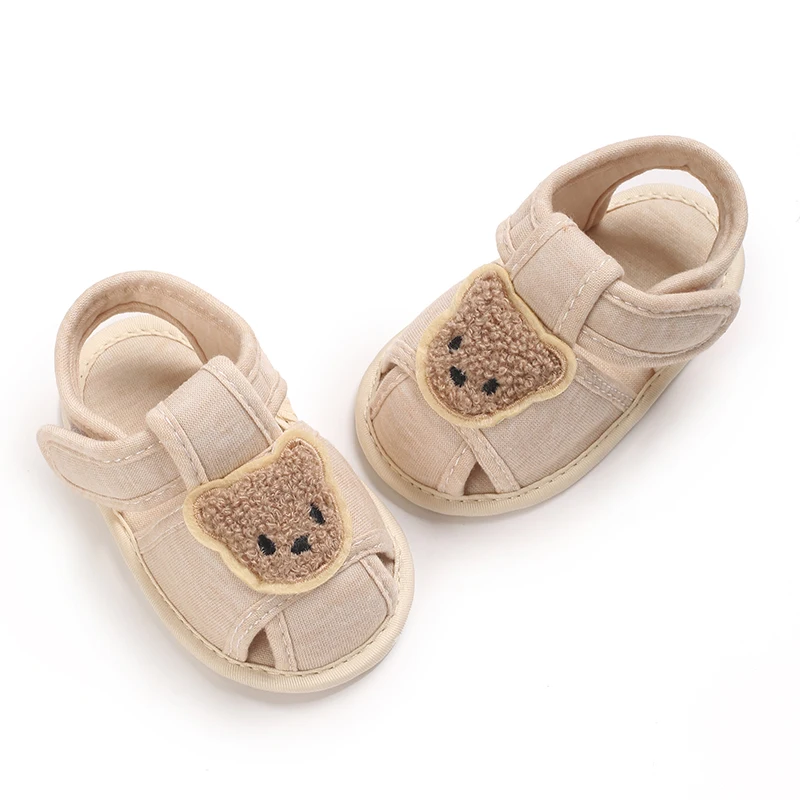 0-18M Adorable Cartoon Infant Cotton Sandals Non-slip Prewalker Shoes For Toddler Baby Boys And Girls thumbnail 4