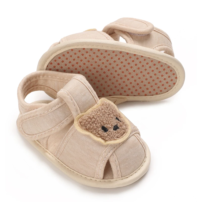 0-18M Adorable Cartoon Infant Cotton Sandals Non-slip Prewalker Shoes For Toddler Baby Boys And Girls thumbnail 3