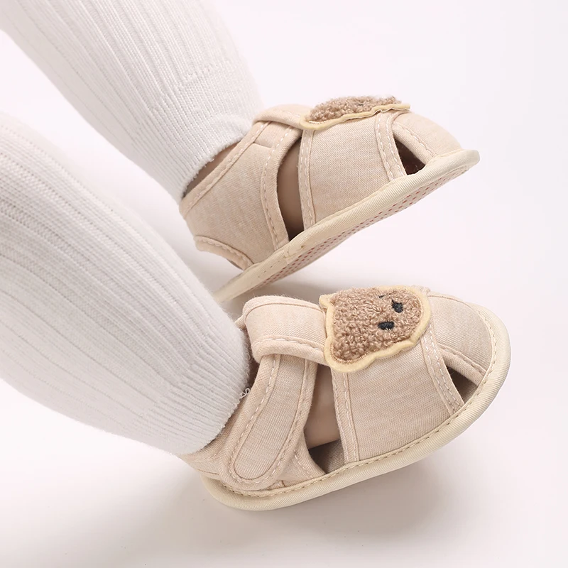 0-18M Adorable Cartoon Infant Cotton Sandals Non-slip Prewalker Shoes For Toddler Baby Boys And Girls thumbnail 6