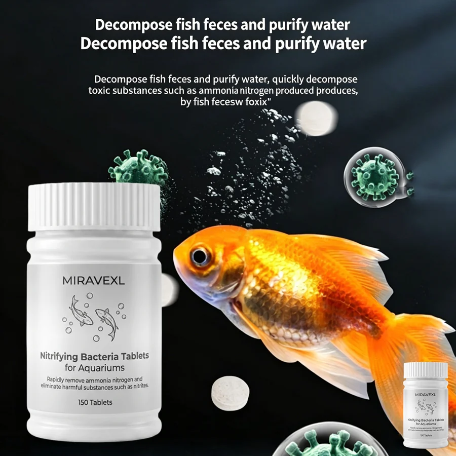 Nitrifying Bacteria Tablets 150 pcs for Aquarium Fish Tank Pond Water Purifier Clear Water Bio Filter Starter Cleaning Supplies thumbnail 3