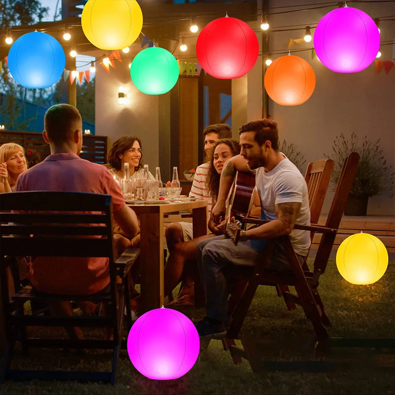 1/2 PCS Water Party LED Light Ball Outdoor Floating Changing Color Lights Suitable For Garden Beach Ball Pool Glow Toy With Pump thumbnail 2
