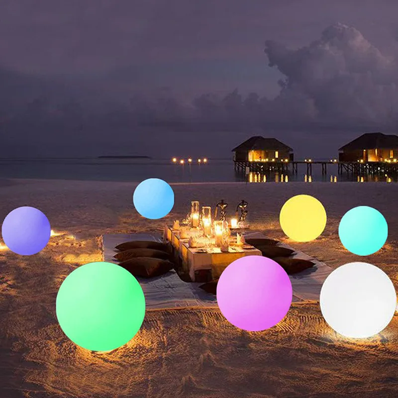 1/2 PCS Water Party LED Light Ball Outdoor Floating Changing Color Lights Suitable For Garden Beach Ball Pool Glow Toy With Pump thumbnail 3