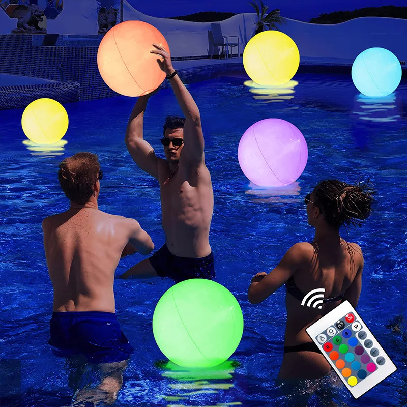 1/2 PCS Water Party LED Light Ball Outdoor Floating Changing Color Lights Suitable For Garden Beach Ball Pool Glow Toy With Pump