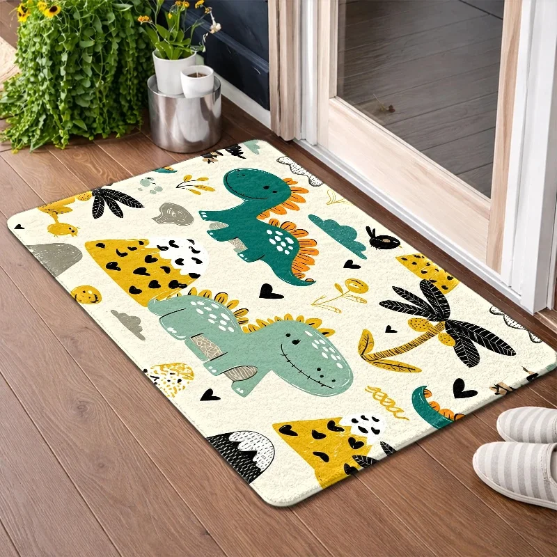 Adorable Dinosaur Floor Mat – Washable Soft Rug with Cartoon Design, Non-Slip PVC Backing for Indoor/Outdoor Use thumbnail 5