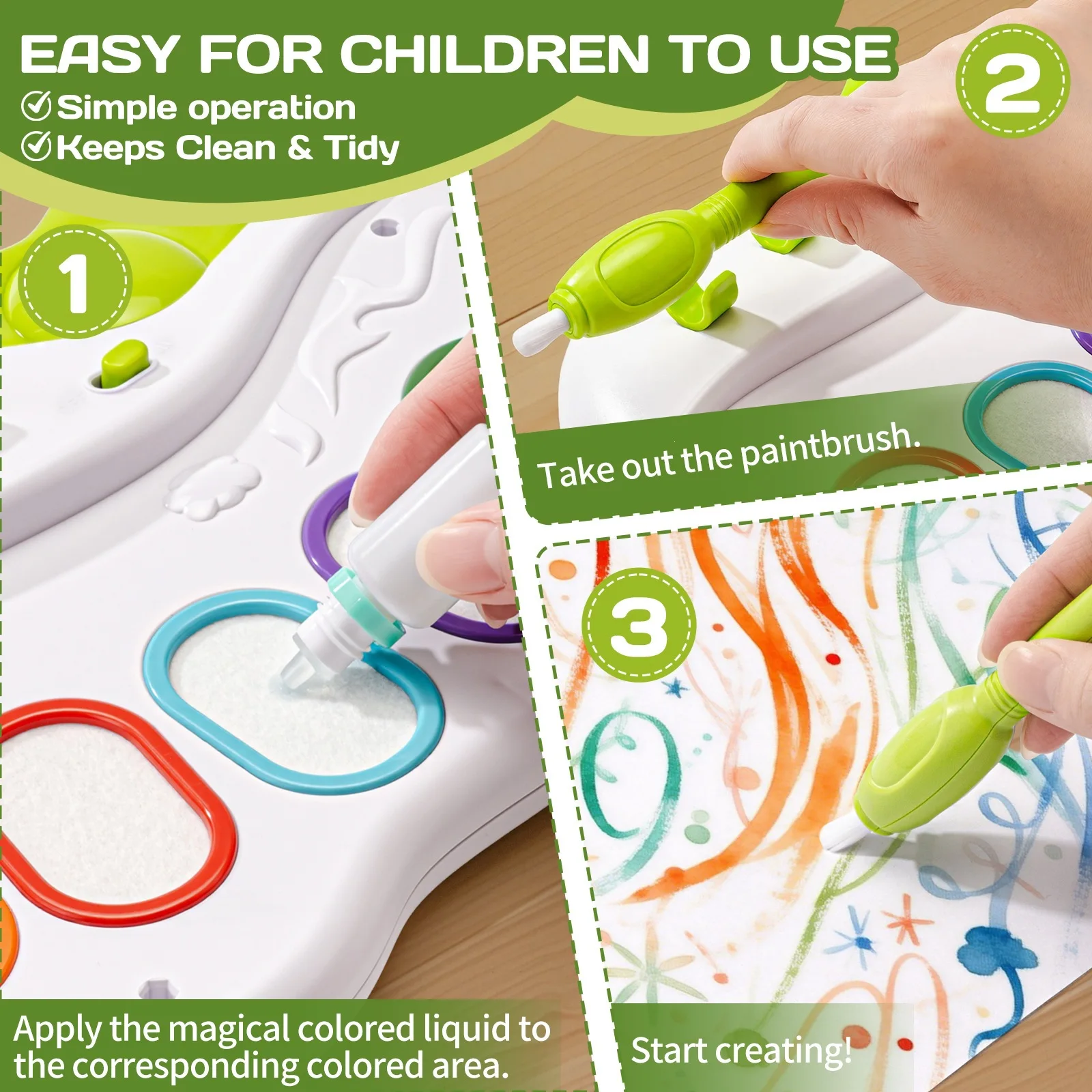 Children's Graffiti Drawing Magic Drawing Board Toy Set Early Education Enlightenment Drawing Colorful Birthday Gift Puzzle Toy thumbnail 4