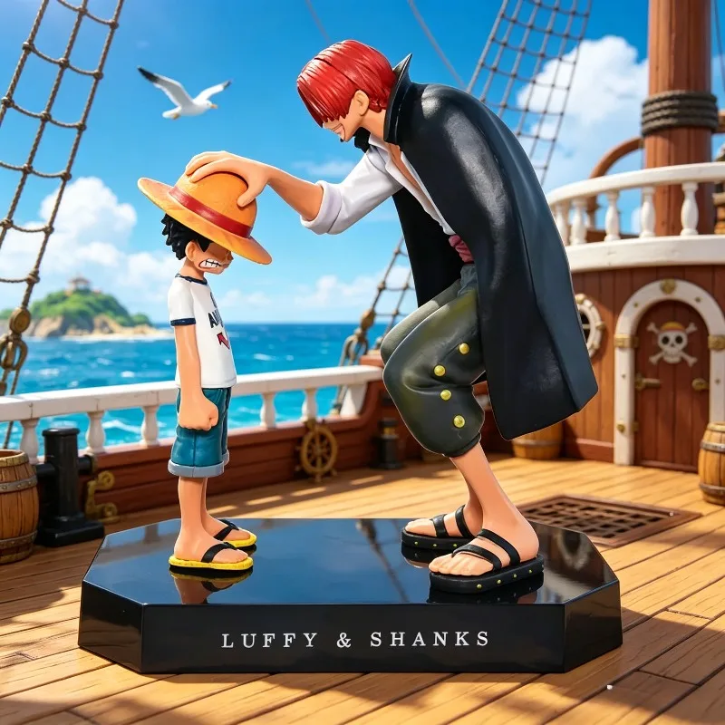 18cm One Piece Anime Figure Four Emperors Shanks Straw Hat Luffy Action Figure Sabo Ace Sanji Roronoa Zoro Figurine toy