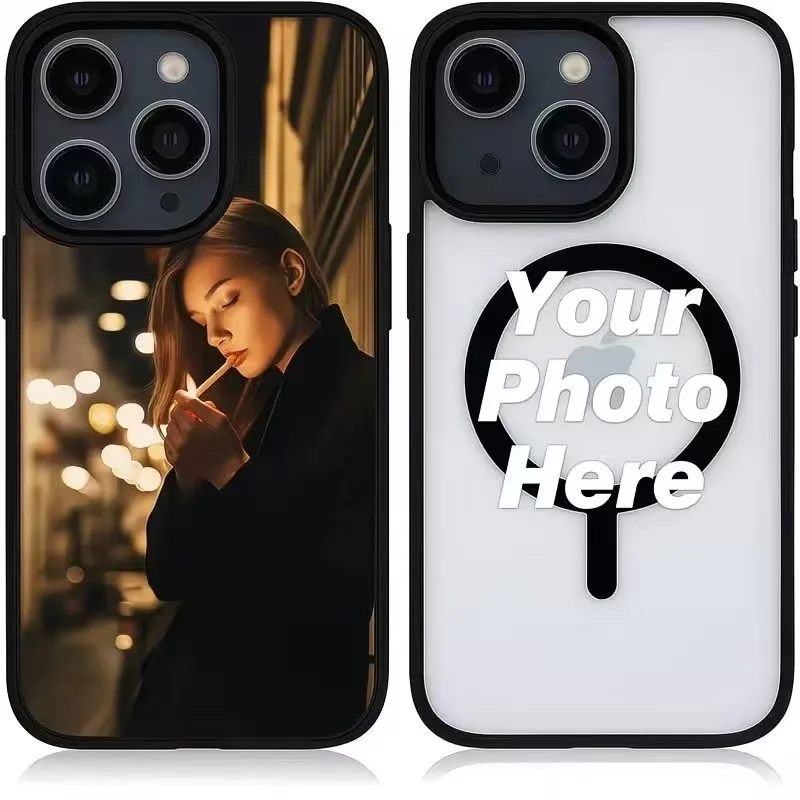 Custom DIY Phone Case For iPhone 17 16 15 14 13 12 11 Pro XS Max Plus Mini X XR Air 16e 17e Magsafe Shockproof PC Clear Cover thumbnail 2