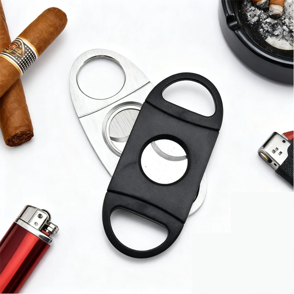 Classic Stainless Steel Cigar Cutter Sharp Manual Tool Premium Smoking Accessory Ideal Christmas Gift for Men thumbnail 2