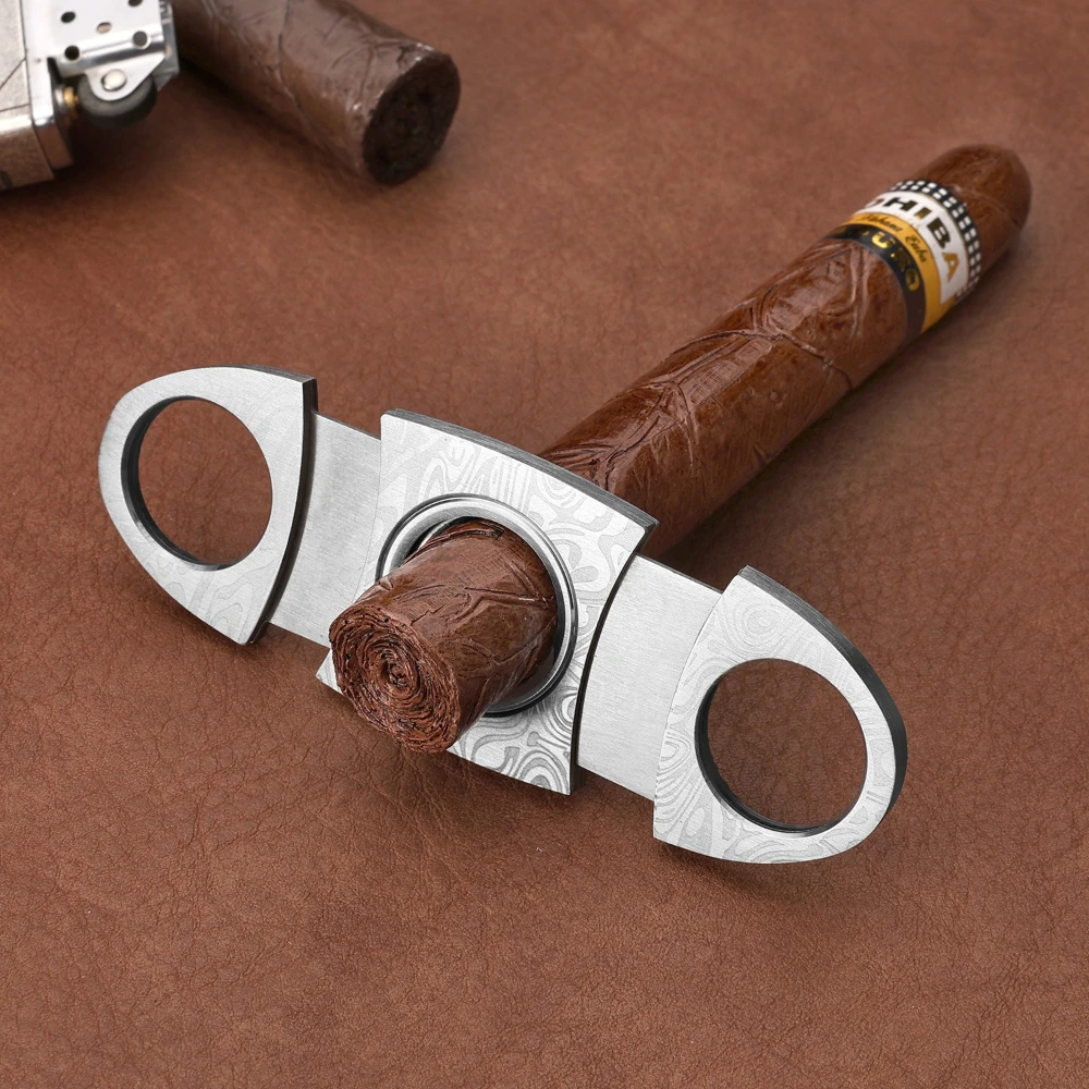 Classic Stainless Steel Cigar Cutter Sharp Manual Tool Premium Smoking Accessory Ideal Christmas Gift for Men thumbnail 4