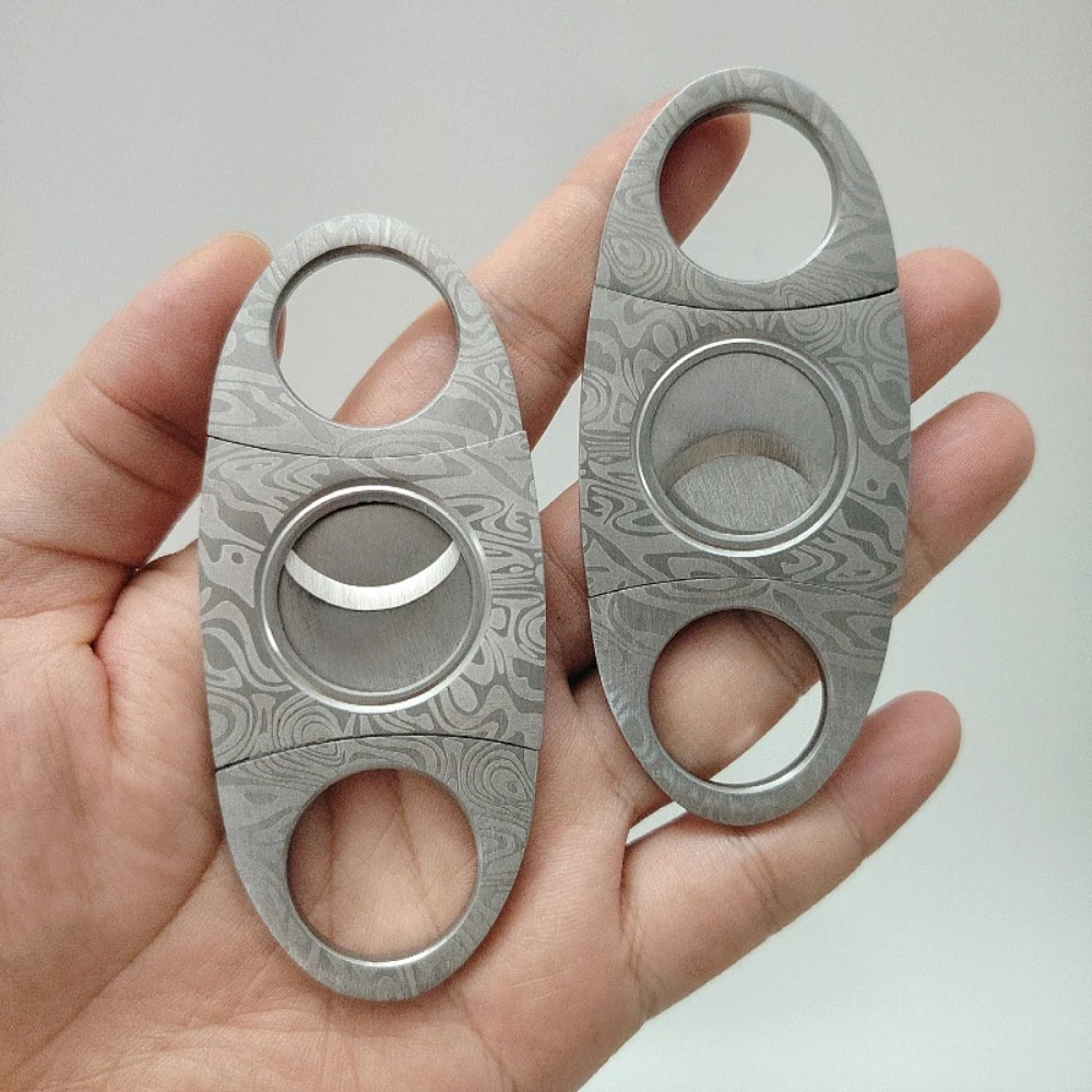 Classic Stainless Steel Cigar Cutter Sharp Manual Tool Premium Smoking Accessory Ideal Christmas Gift for Men thumbnail 5