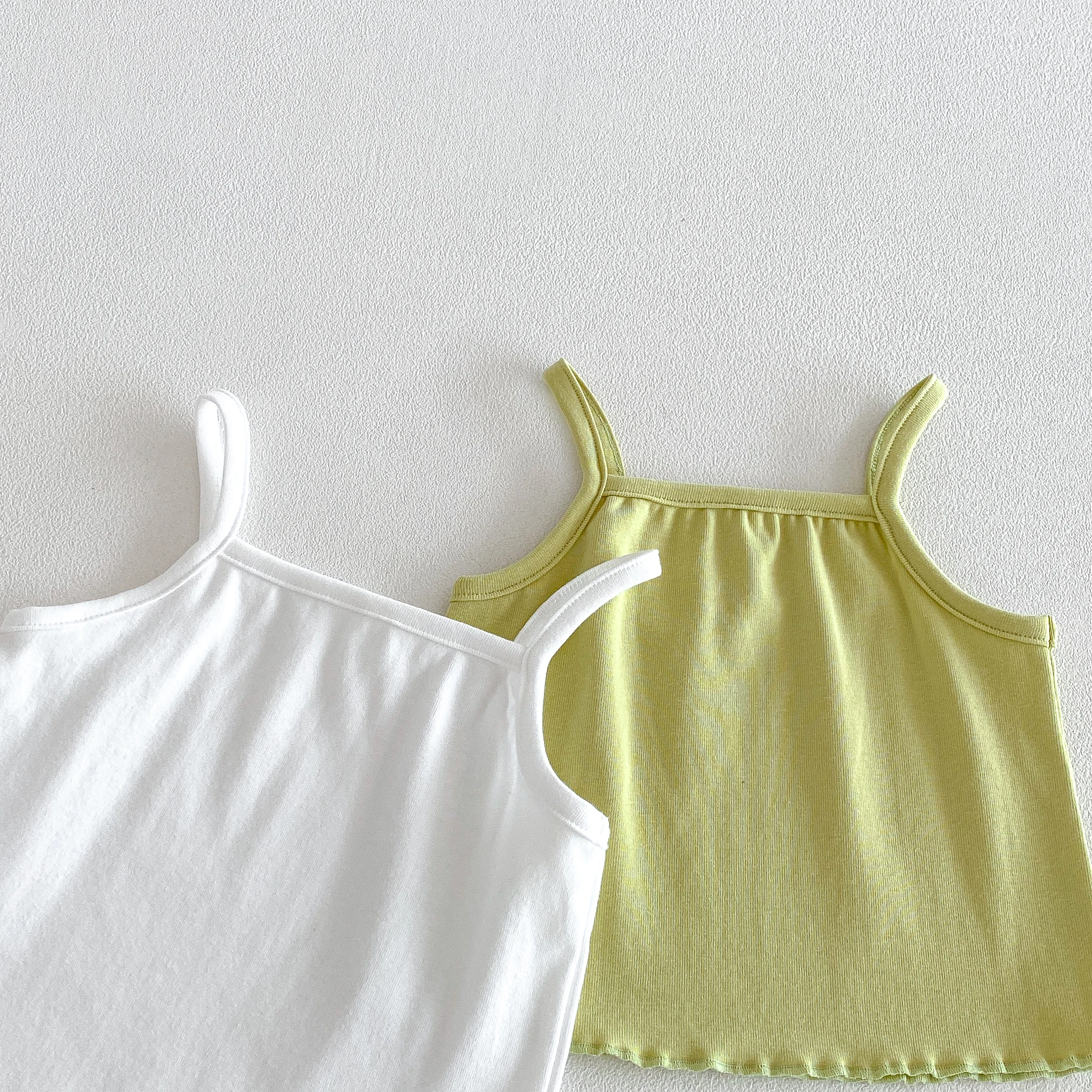 Summer new style simple Korean version baby and toddler halter vest short sleeve small cardigan two-piece set T-shirt top thumbnail 4