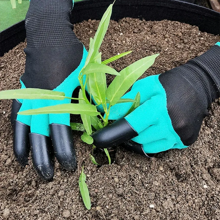 1Pair Gardening Gloves with Claws Waterproof Breathable Work Gloves for Digging Planting Gardening Yard Work Durable Anti-Slip thumbnail 4