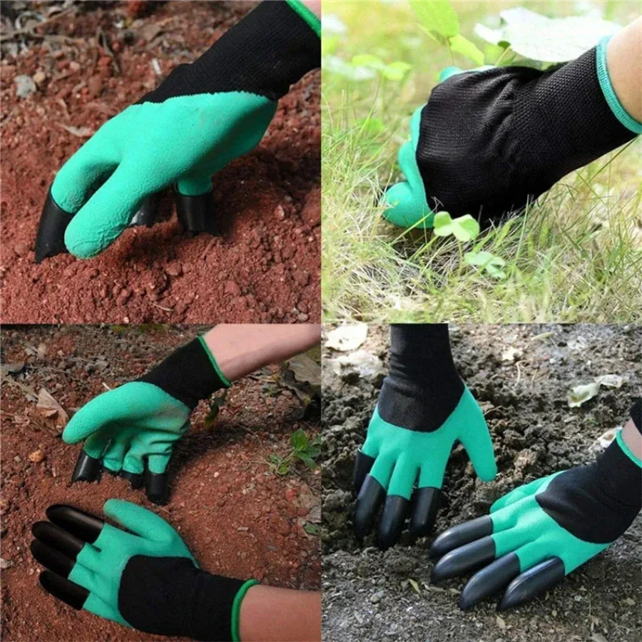 1Pair Gardening Gloves with Claws Waterproof Breathable Work Gloves for Digging Planting Gardening Yard Work Durable Anti-Slip thumbnail 6