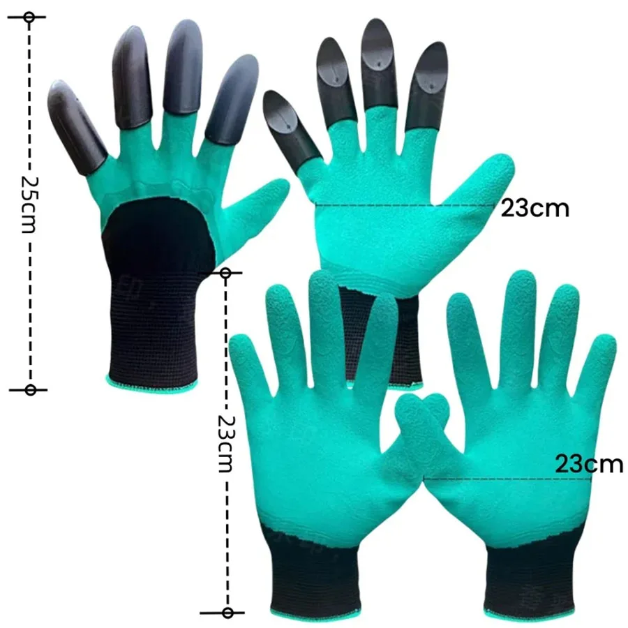 1Pair Gardening Gloves with Claws Waterproof Breathable Work Gloves for Digging Planting Gardening Yard Work Durable Anti-Slip thumbnail 3