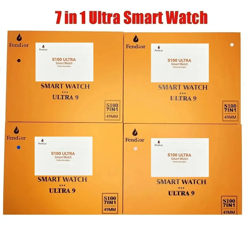 7 Watch Straps New S100 Ultra Smartwatch Amoled Circular Screen ECG Monitoring Reloj inteligente with Protective Case thumbnail 3