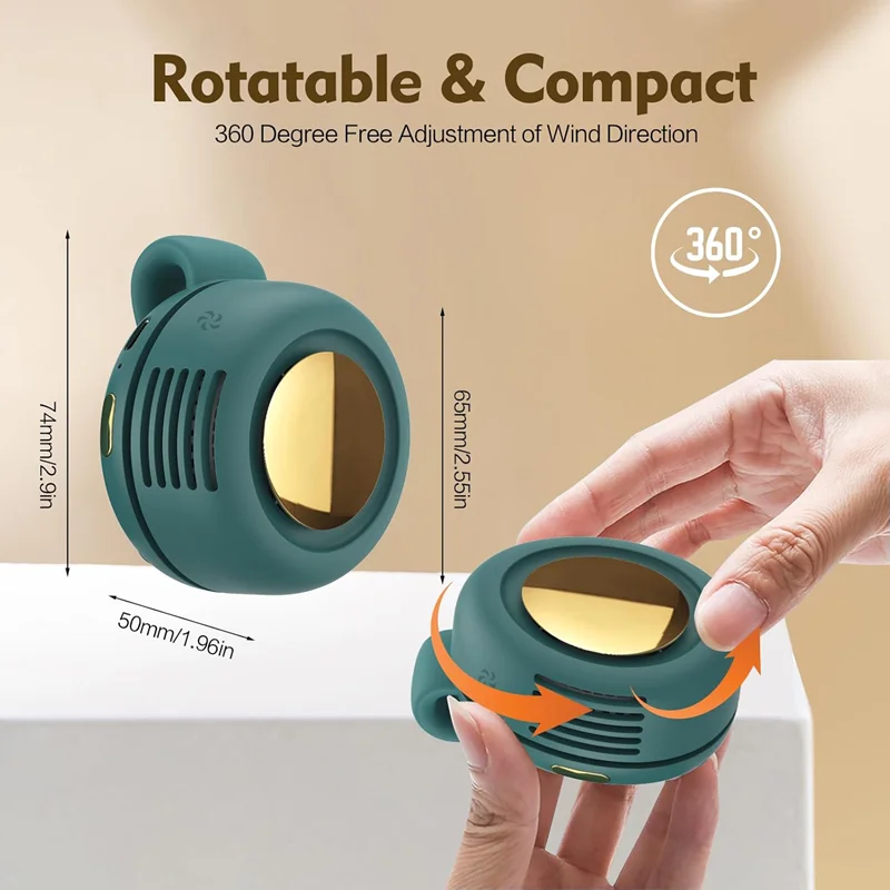 New USB charging small fan, waist mounted outdoor mini fan, small bladeless desktop handheld fan thumbnail 5