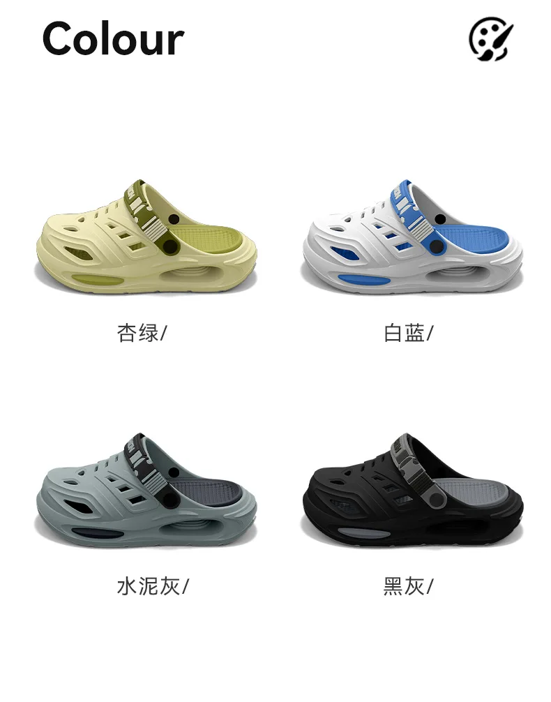 Arch support, anti slip, soft sole, wear-resistant cool slippers for wearing, thick sole breathable odor proof summer hole shoes thumbnail 5