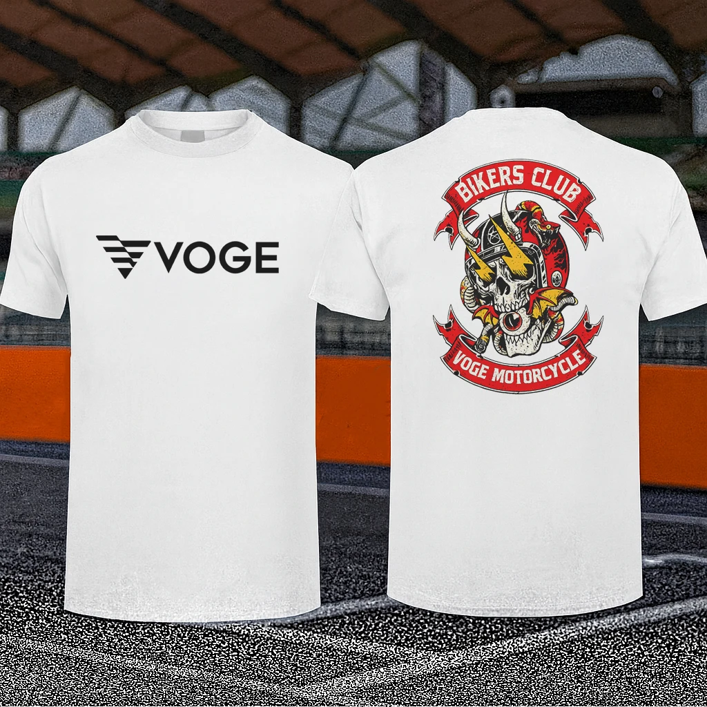 Summer New VOGE Motorcycle Racing Style Graphic Premium Cotton T Shirt Casual Street Riding Breathable Comfortable Shirt